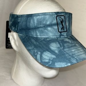 PGA TOUR Women's/unisex  Blue Tie-dye Golf abjusable Visor NWT
